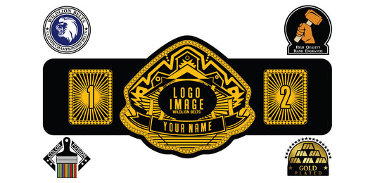 Custom Championship Belt- Pride Series- Gold