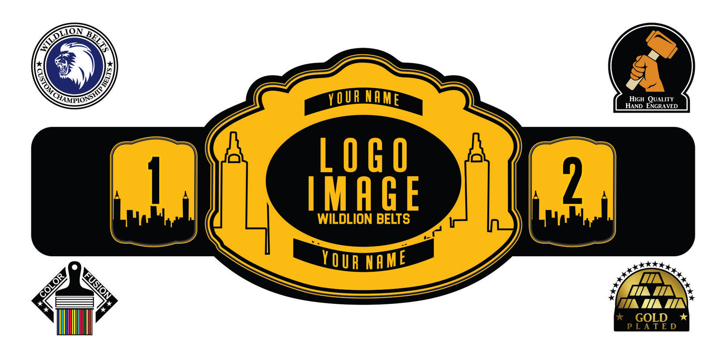 Custom Championship Belt - States Building Series - Gold