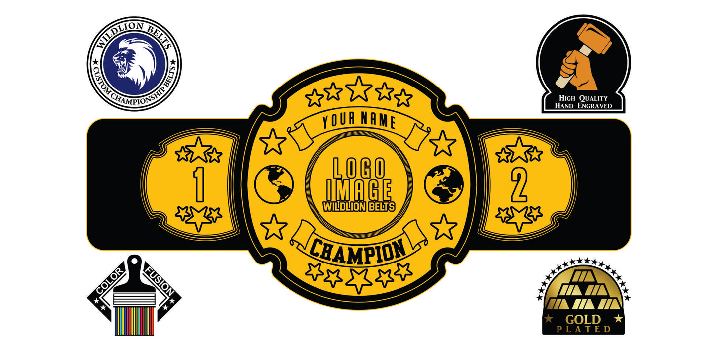 Custom Championship Belt - Fighter Series - Gold