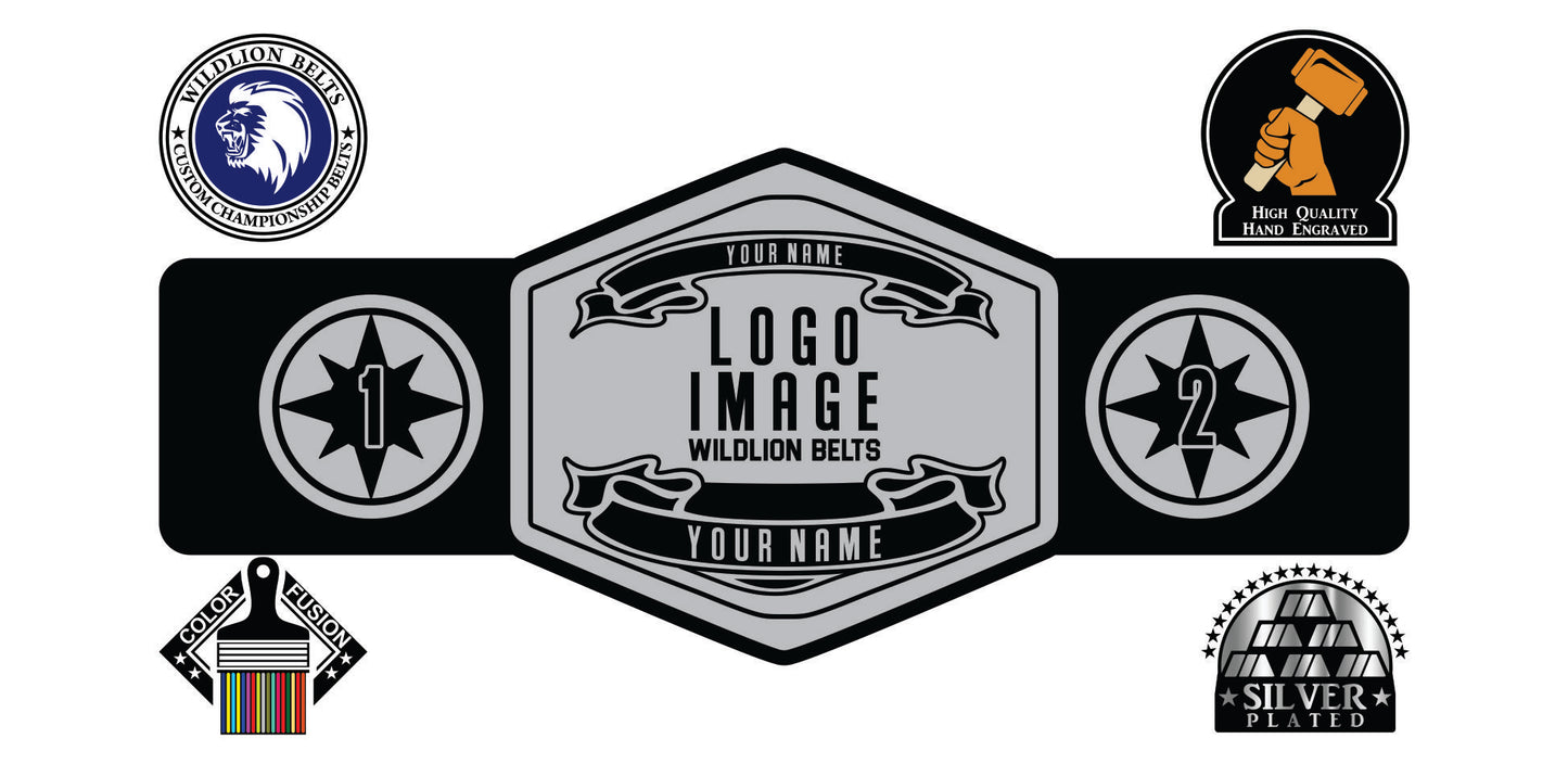 Custom Championship Belt - United Pro Wrestling - Silver