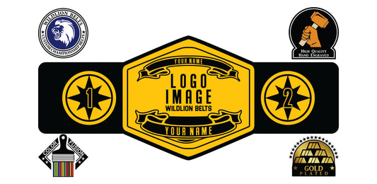 Custom Championship Belt, Untied Pro Wrestling Series- Gold