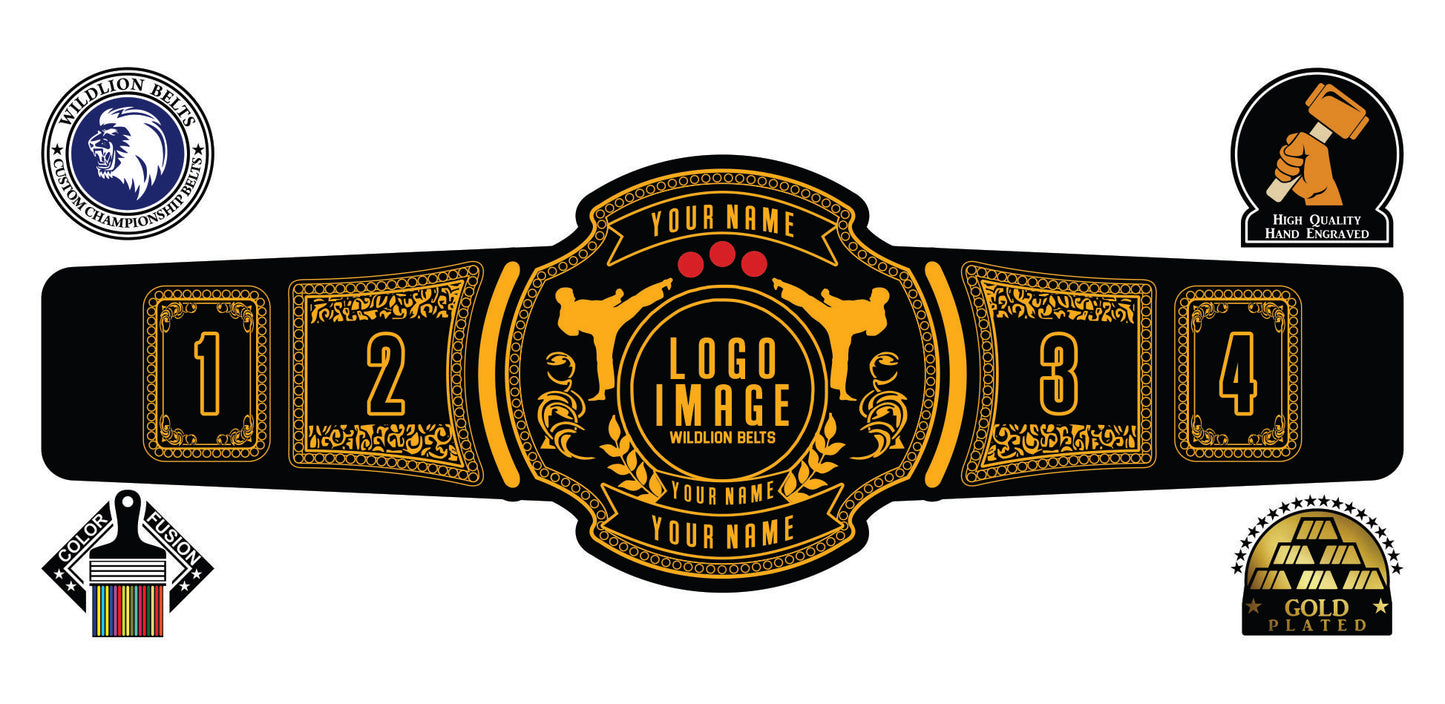 Custom Championship Belt - Fight Series - Gold