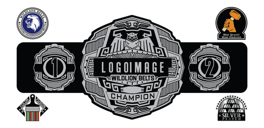 Custom Championship Belt - Bat Series - Silver