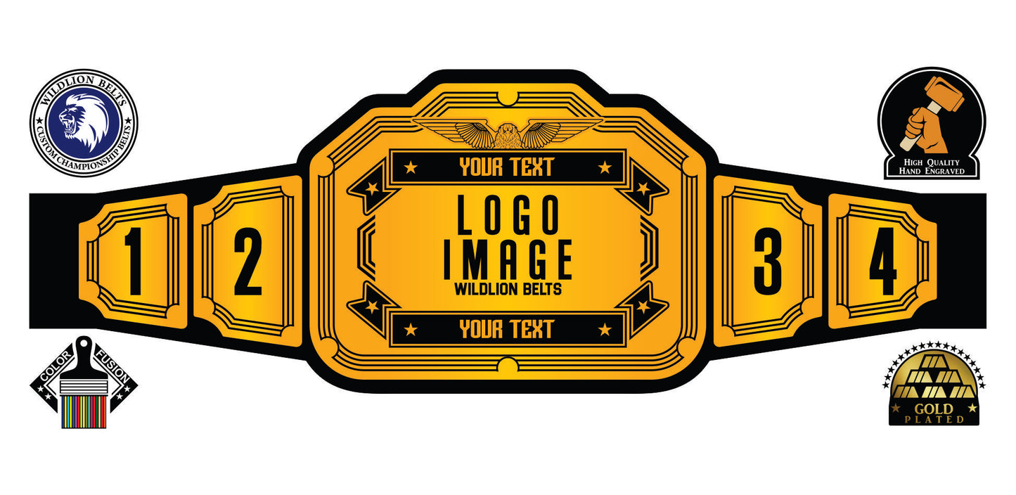 Custom Championship Belt, Eagle Series- Gold