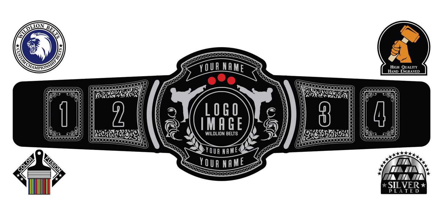 Custom Championship Belt - Fight Series - Silver