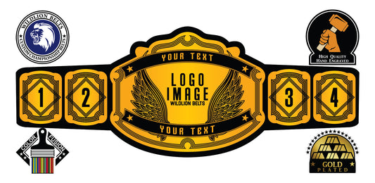 Custom Championship Belt- Winged Series- Gold