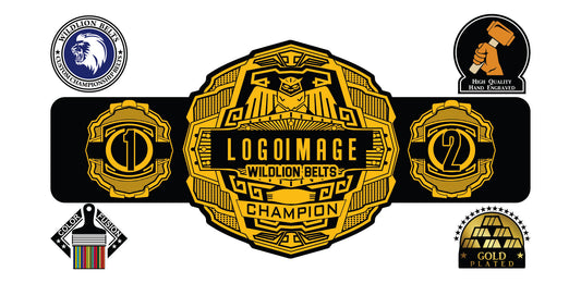 Custom Championship Belt- Bat Series - Gold