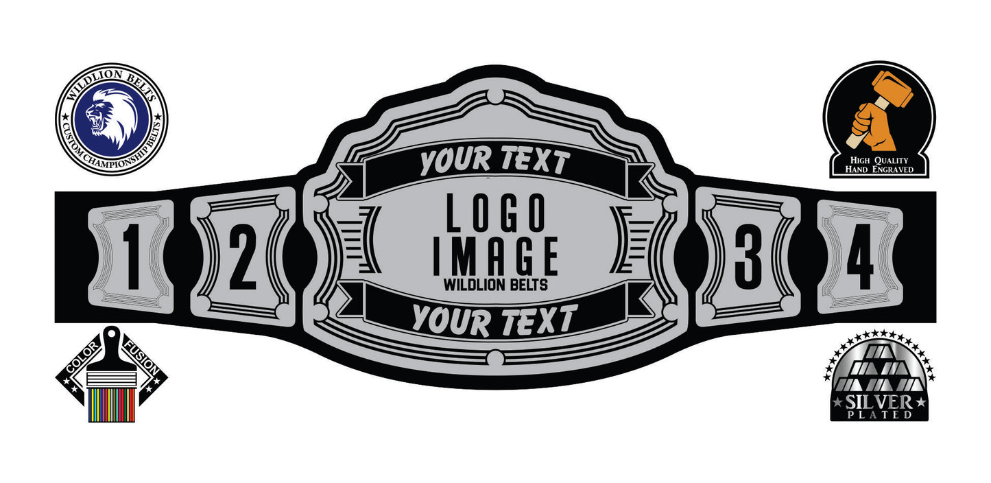 Custom Championship Belt - Heavyweight Series - Silver