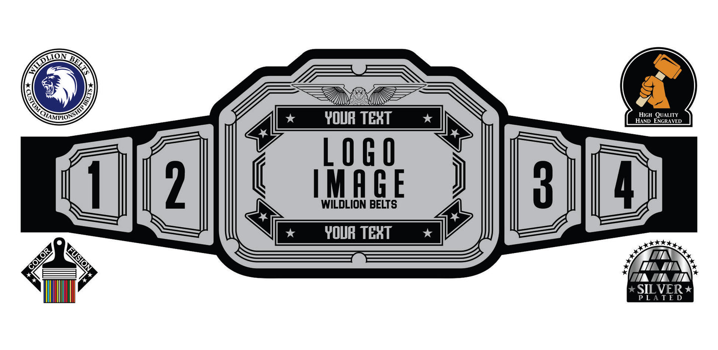 Custom Championship Belt - Eagle Series- Silver